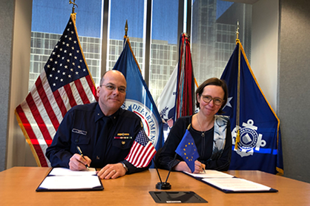 U.S. Coast Guard Headquarters, Washington DC: RDML Richard Timme, Assistant Commandant for Prevention Policy and Magda Kopczynska, Director for waterborne, European Commission